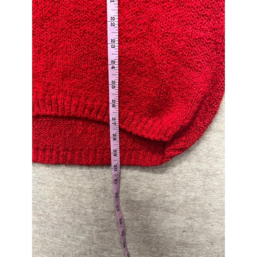 Vintage Maggie Lawrence Collection Red Knit Long sleeve Acrylic Sweater 18/20 - Picture 9 of 9